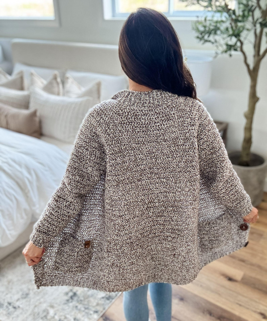 Everyday Ragg Crochet Cardigan Pattern – Oversized, Cozy, Easy to Customize, Digital Download